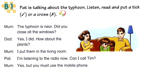 小學(xué)五年級(jí)英語(yǔ)下冊(cè)(深圳朗文版)Unit 6 The typhoon-B1