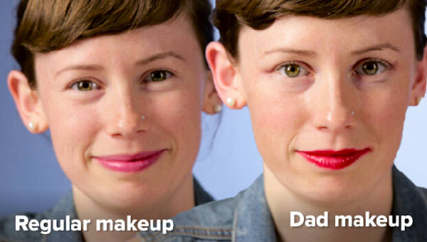 讓老爸給自家女兒化妝會是啥樣？