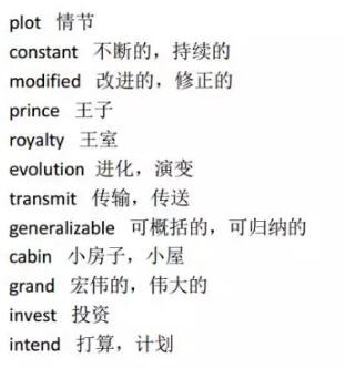 2017托福聽力常用詞匯list5