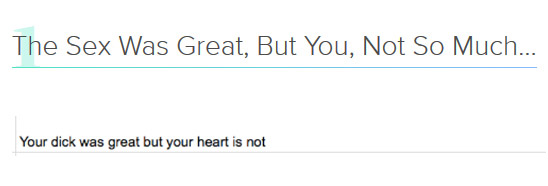 盤點：人們最想對前任說的話