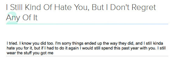 盤點：人們最想對前任說的話