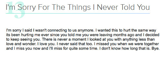 盤點：人們最想對前任說的話