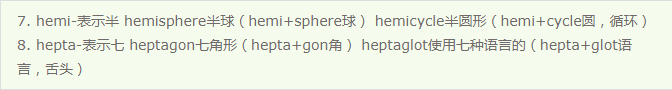 常用英語前綴（二）（4）hemi-/hepta-