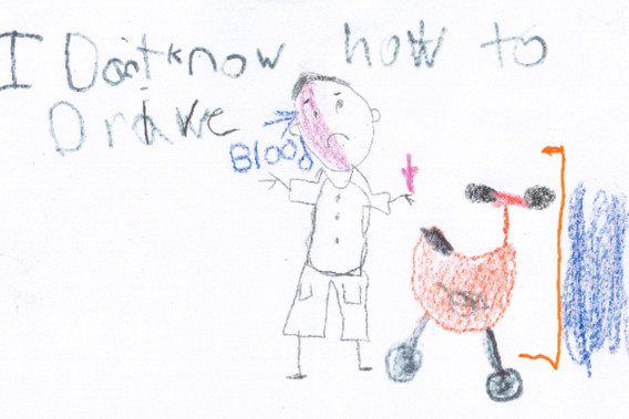 幼兒園的警察們手繪嫌疑人草圖